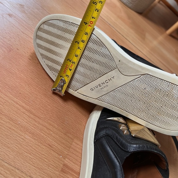 Givenchy Black Leather Slip-Ons with Gold stud embellishments Accents - Picture 11 of 14